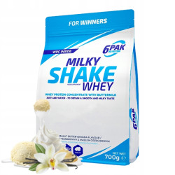 6PAK MILKY SHAKE WHEY 700G PYSZNE BIAŁKO NA ODCHUDZANIE WPC WANILIA