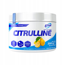 6PAK CITRULLINE MALATE 200g 66 PORCJI CYTRULINA POMPA SIŁA MOC MASA RZEŹBA