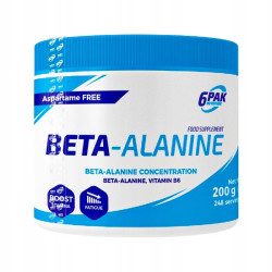 6PAK NUTRITION BETA-ALANINE 200g BETA-ALANINA WYTRZYMAŁOŚĆ SIŁA BIEGANIE