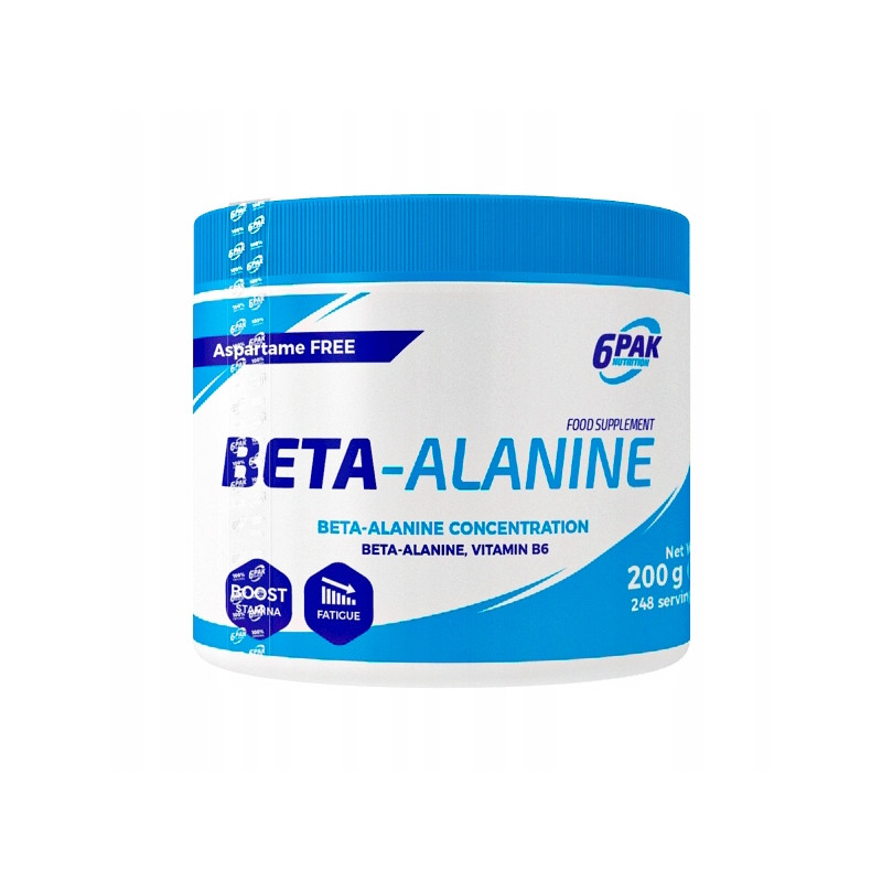6PAK NUTRITION BETA-ALANINE 200g BETA-ALANINA WYTRZYMAŁOŚĆ SIŁA BIEGANIE 6PAK NUTRITION BETA-ALANINE 200g BETA-ALANINA WYTRZYMAŁOŚĆ SIŁA BIEGANIE
