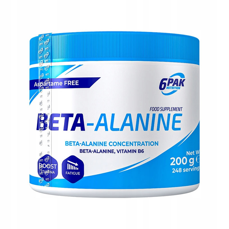 6PAK NUTRITION BETA-ALANINE 200g BETA-ALANINA WYTRZYMAŁOŚĆ SIŁA BIEGANIE 6PAK NUTRITION BETA-ALANINE 200g BETA-ALANINA WYTRZYMAŁOŚĆ SIŁA BIEGANIE