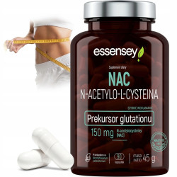 NAC SZYBKOWCHŁANIALNY GLUTATION N-ACETYL L-CYSTEINA NA 90cap WĄTROBA WEGE