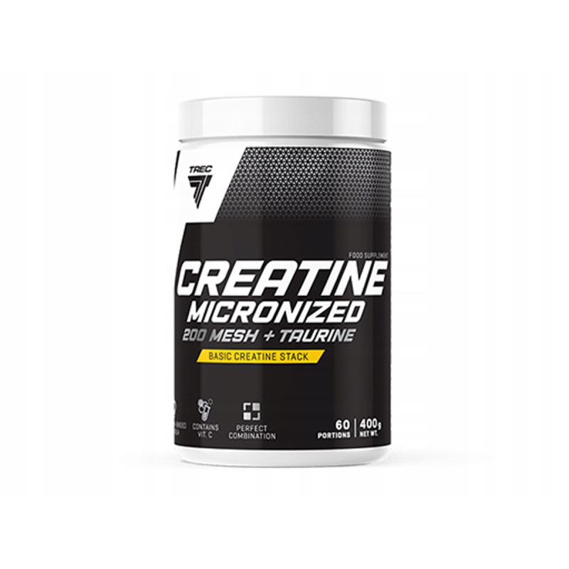 TREC CREATINE MICRONIZED + TAURINE KREATYNA NA MASĘ SIŁĘ TAURYNA 400g PURE TREC CREATINE MICRONIZED + TAURINE KREATYNA NA MASĘ SIŁĘ TAURYNA 400g PURE