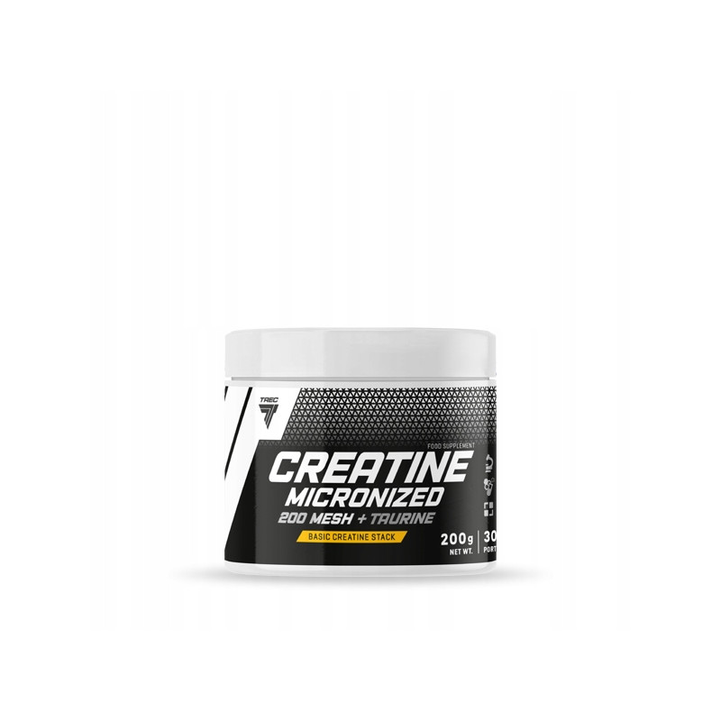 TREC CREATINE MICRONIZED + TAURINE KREATYNA NA MASĘ SIŁĘ TAURYNA 200g PURE