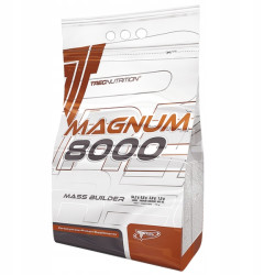 TREC MAGNUM 8000 1000g GAINER KREATYNA BCAA EAA MCT WITAMINY BIAŁKO CHOCO
