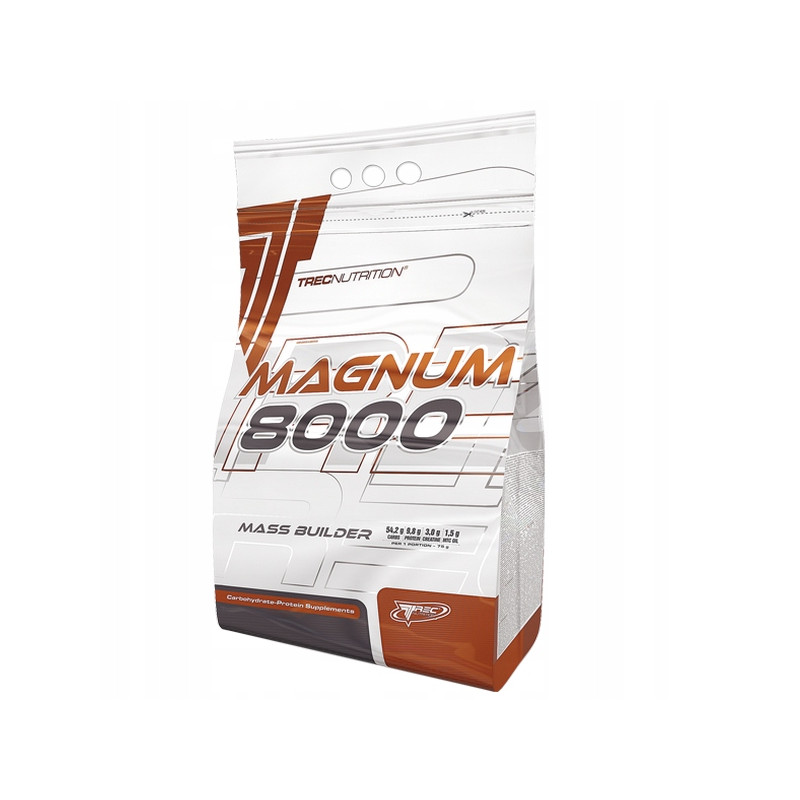 TREC MAGNUM 8000 1000g GAINER KREATYNA BCAA EAA MCT WITAMINY BIAŁKO CHOCO