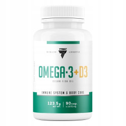 TREC OMEGA 3 + D3 90CAPS 2000 IU MOCNA WITAMINA KWASY TŁUSZCZOWE ODPORNOŚĆ