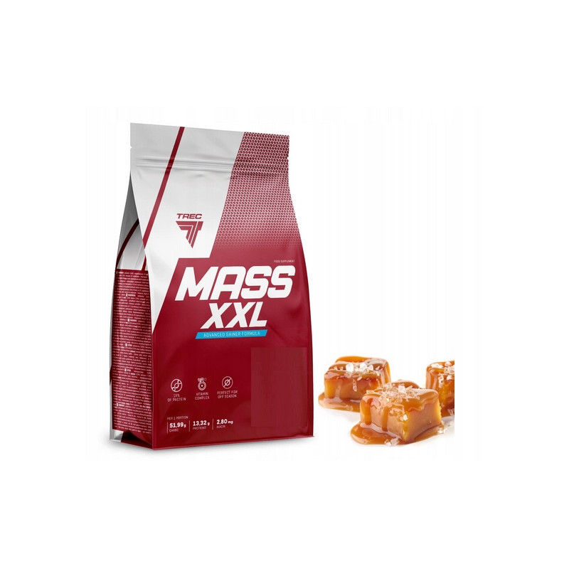 TREC MASS XXL 1KG GAINER BIAŁKO WĘGLOWODANY KREATYNA AMINOKWASY S.CARMEL