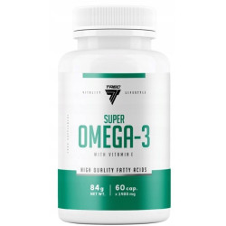 TREC SUPER OMEGA 3 EPA DHA PREMIUM TRAN OLEJ RYBI WITAMINA E ODPORNOŚĆ 60C