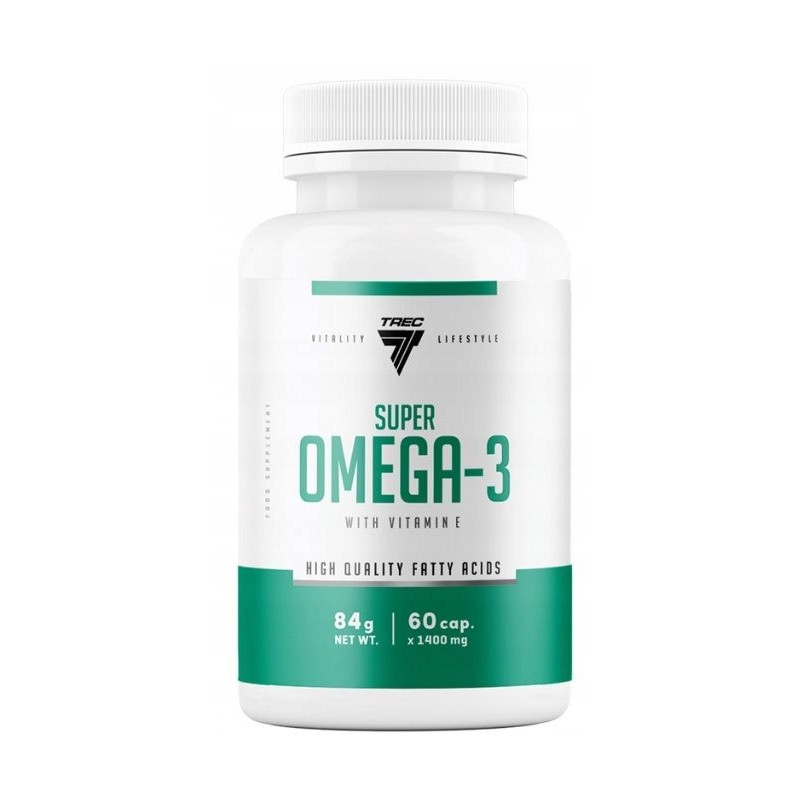 TREC SUPER OMEGA 3 EPA DHA PREMIUM TRAN OLEJ RYBI WITAMINA E ODPORNOŚĆ 60C