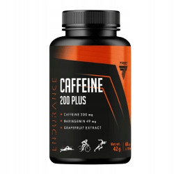 TREC CAFFEINA 200mg MOCNA CZYSTA KOFEINA BEZWODNA POBUDZENIE SKUPIENIE MOC