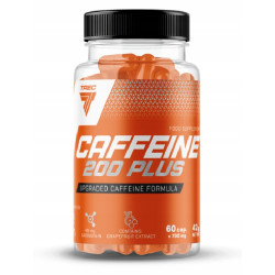 TREC CAFFEINA 200mg MOCNA CZYSTA KOFEINA BEZWODNA POBUDZENIE SKUPIENIE MOC