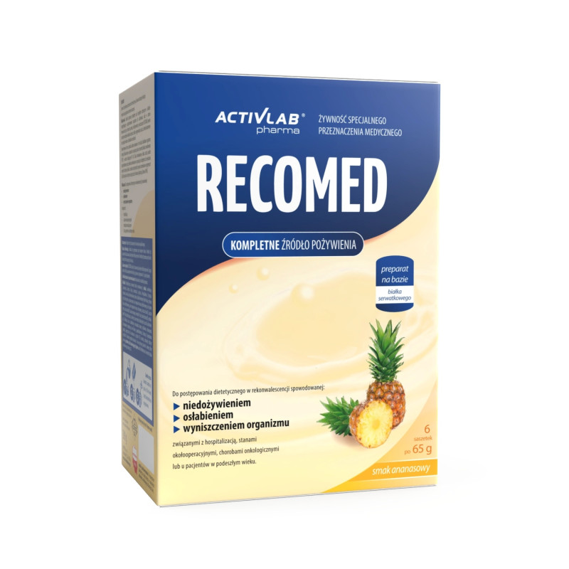 ACTIVLAB PHARMA RECOMED 65g KOKTAJL ODŻYWCZY POSIŁEK DIETA BIAŁKO ANANAS