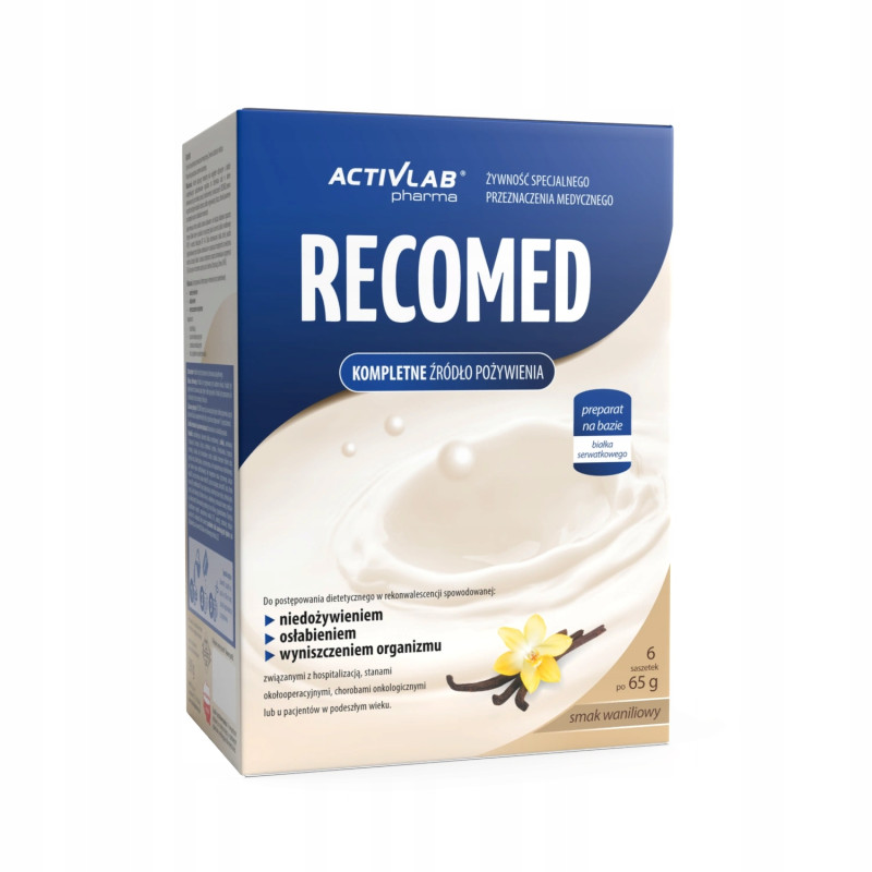ACTIVLAB PHARMA RECOMED 65g KOKTAJL ODŻYWCZY POSIŁEK DIETA BIAŁKO WANILIA