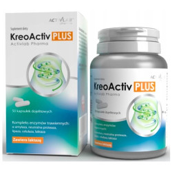 ACTIVLAB KREOACTIV PLUS KREON PANKRAETYNA ENZYMY TRAWIENNE JELITA BÓL GAZY