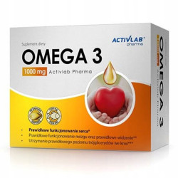 ACTIVLAB OMEGA 3 SERCE, ODPORNOŚĆ, EPA DHA PRAWIDŁOWY POZIOM TRÓJGLICERYDÓW