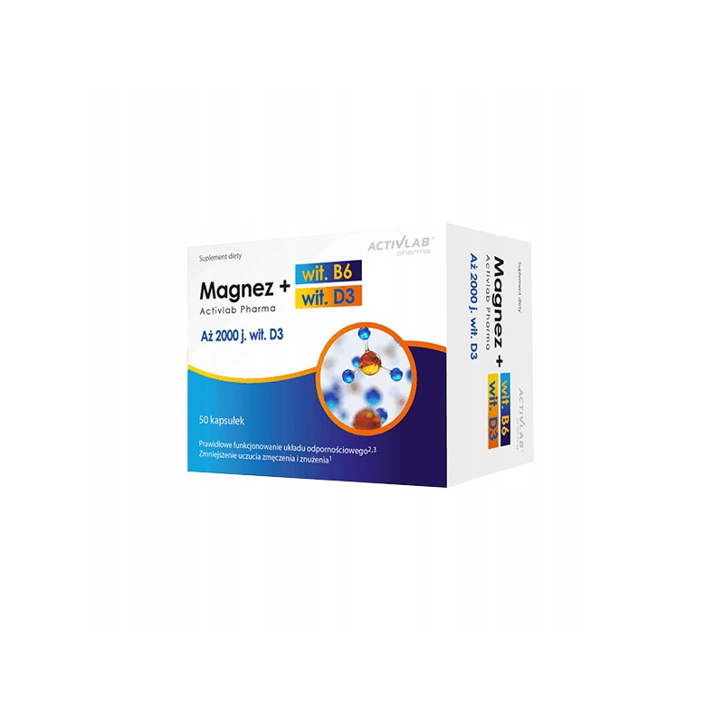 ACTIVLAB MAGNEZ + WIT.B6 + WITAMINA D3 MAGNEZ ZMĘCZENIE ENERGIA DOPORNOŚĆ ACTIVLAB MAGNEZ + WIT.B6 + WITAMINA D3 MAGNEZ ZMĘCZENIE ENERGIA DOPORNOŚĆ