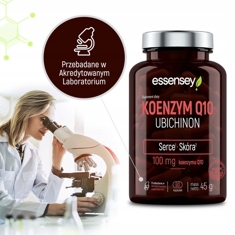 ESSENSEY KOENZYM Q10 UBICHINON ANTYOKSYDANT NA SERCE SKÓRĘ ODPORNOŚĆ COQ10 ESSENSEY KOENZYM Q10 UBICHINON ANTYOKSYDANT NA SERCE SKÓRĘ ODPORNOŚĆ COQ10