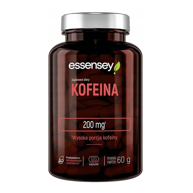 ESSENSEY KOFEINA 200mg CAFFEINE POBUDZENIE ENERGIA SKUPIENIE TERMOGENIC