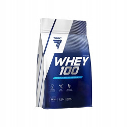 TREC WHEY 100 700g SUPER BIAŁKO WPC 100% SIŁA MASA BCAA truskawka