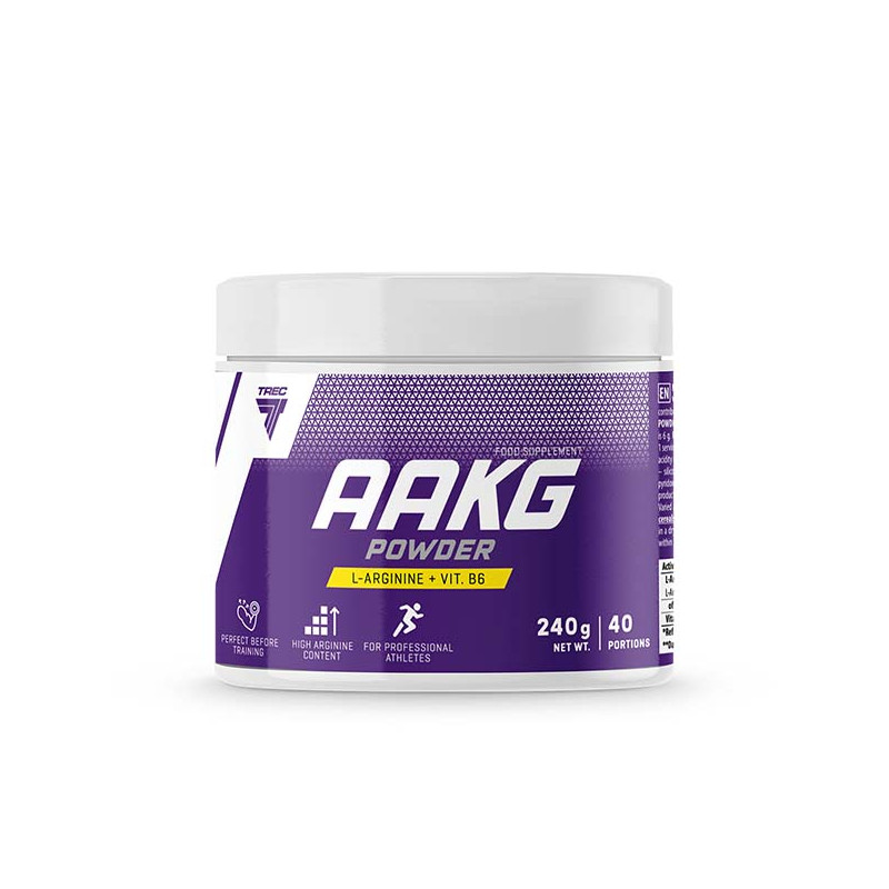 TREC AAKG POWDER 240g POMPA SIŁA ENERGIA PRE WORKOUT ARGININA PUMP ORANGE