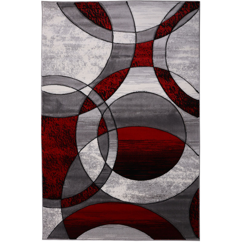 Dywan Cosmic Carving 5031 GREY RED 133x190cm