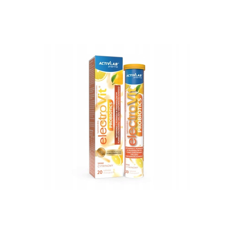 ACTIVLAB ELECTROVIT PROBIOTICS ELEKTROLITY PROBIOTYKI MAGNEZ 20 TAB CYTRYNA