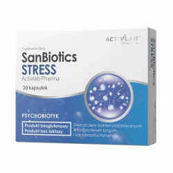 ACTIVLAB SANBIOTICS STRESS PROBIOTYK NA STRESS TRAWIENIE JELITA 20CAPS