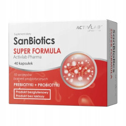ACTIVLAB SANBIOTICS SUPER FORMULA PROBIOTYK PREBIOTYK ZDROWE JELITA 40CAPS