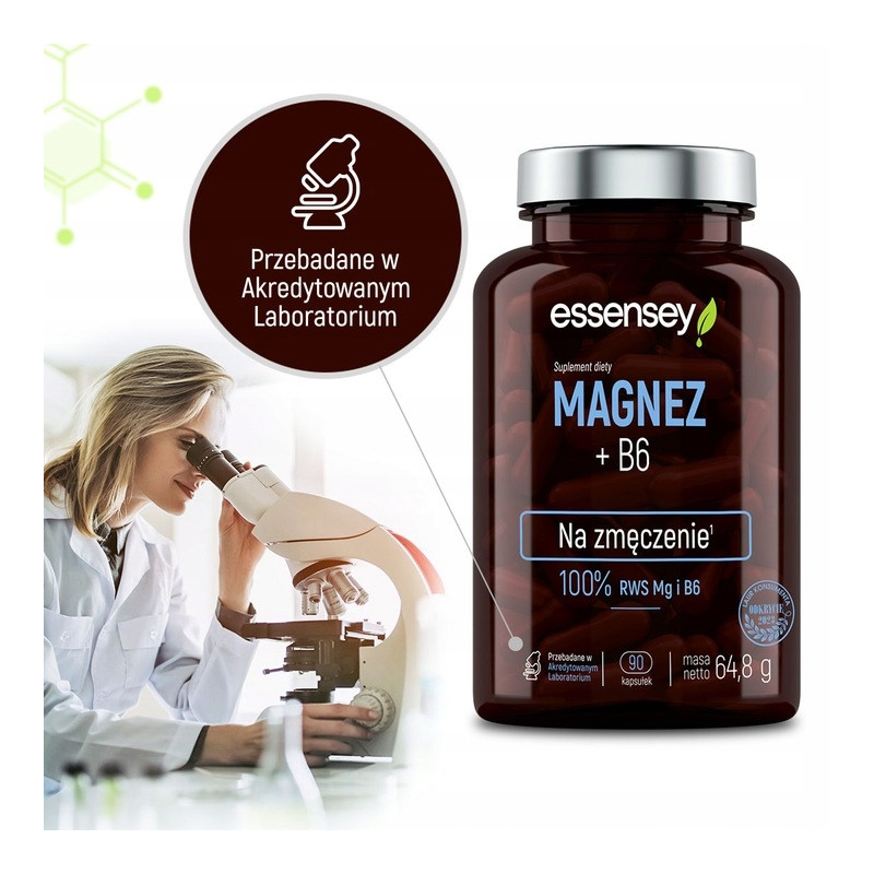 MAGNEZ 100% BIO COMPLEX 4 FORMY + B6 STRES SKURCZE KORTYZOL 90cap