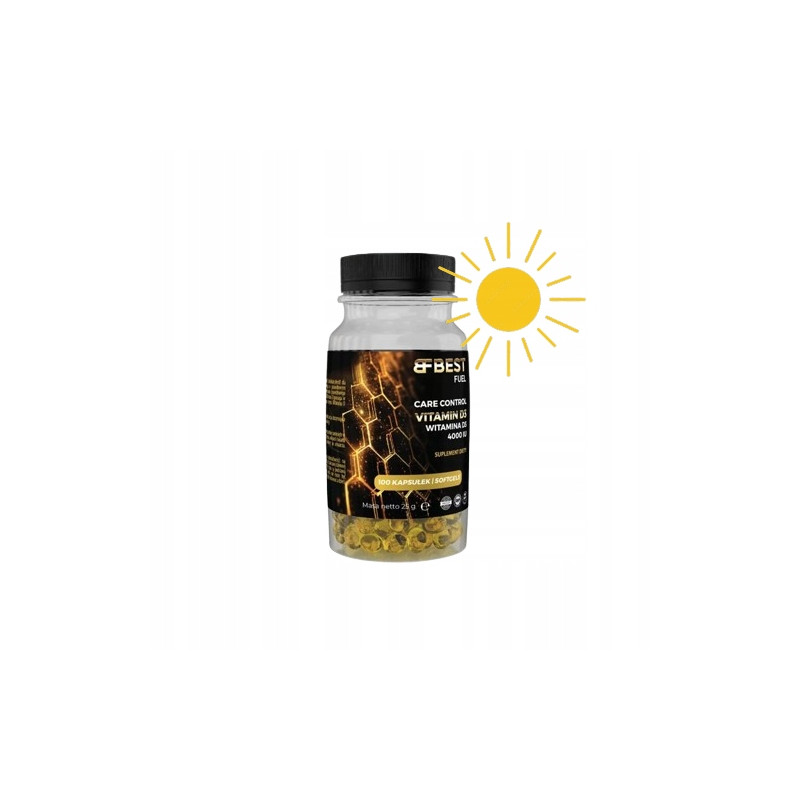 Best Fuel Vitamin D3 4000IU 100 kapsułek Softgels ODPORNOŚĆ ANEMIA CUKRZYCA