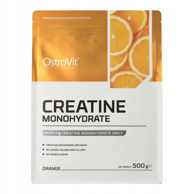 OSTROVIT MONOHYDRAT KREATYNY CREATINE MONO 500g SIŁA MASA MOC POMPA ORANGE