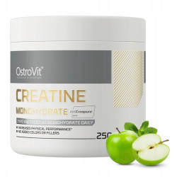 OstroVit Creatine Monohydrate Creapure Kreatyna Pompa Siła 250g apple mint