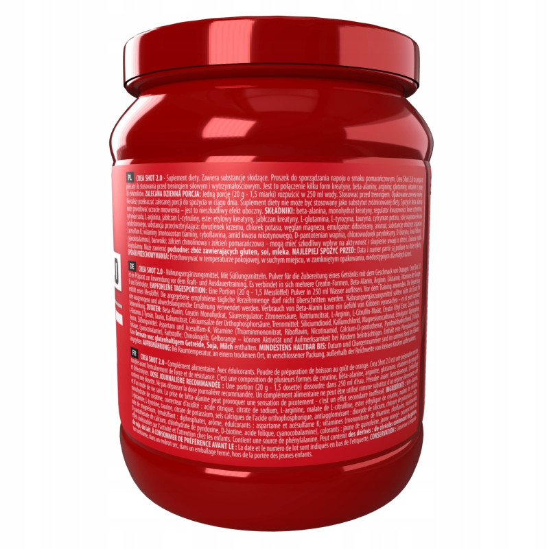 Activlab Crea Shot 2.0 500g STACK CREATINE AAKG CITRULLINE WITAMINY LEMON