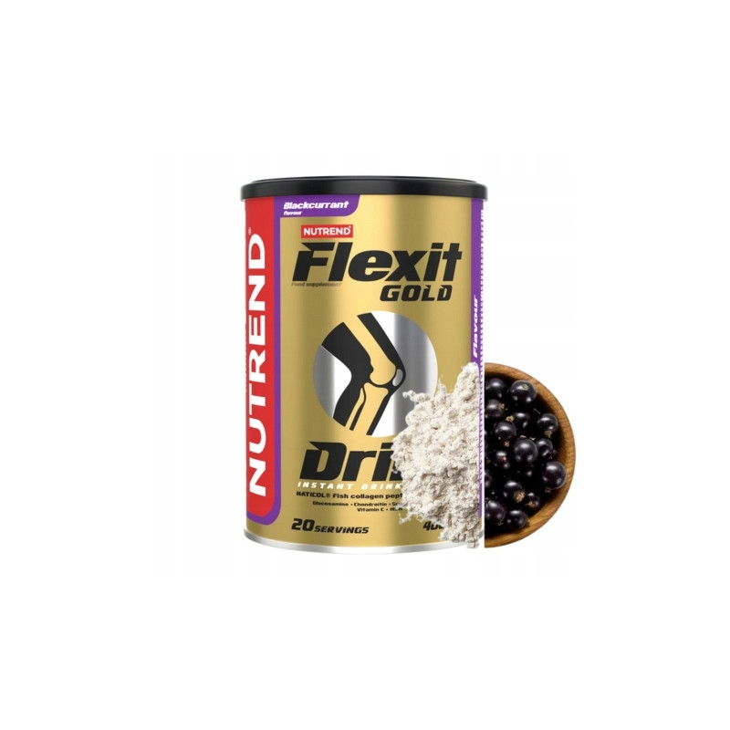 NUTREND FLEXIT GOLD 400G REGENERACJA STAWÓW KOLAGEN GLUKOZAMINA porzeczka