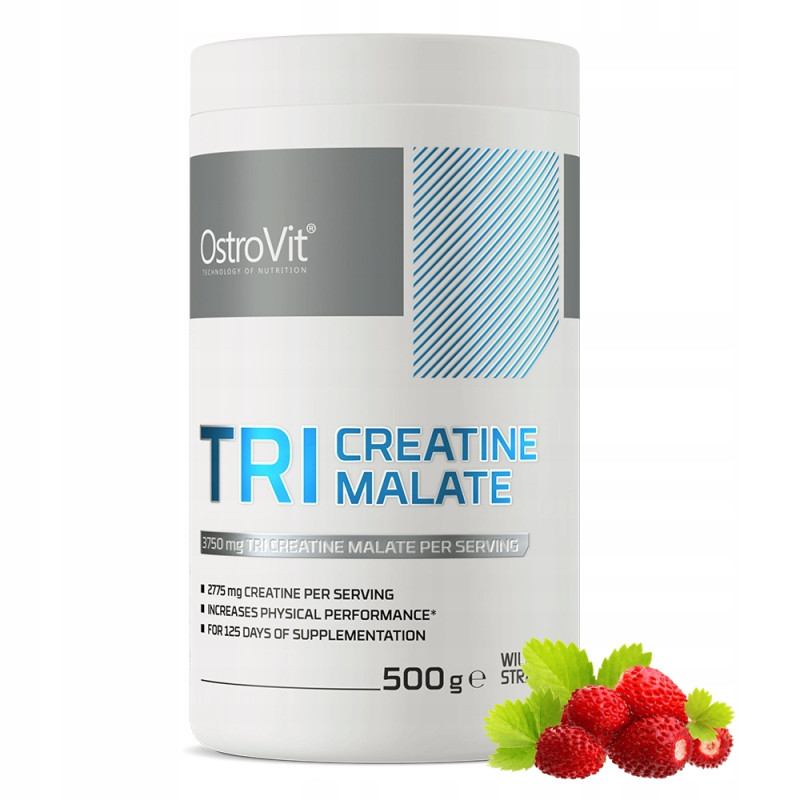 OSTROVIT TRI-CREATINE MALATE KREATYNA JABŁCZAN KREATYNY TCM 500g poziomka