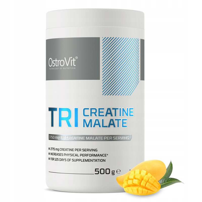 OSTROVIT TRI-CREATINE MALATE KREATYNA JABŁCZAN KREATYNY TCM 500g mango