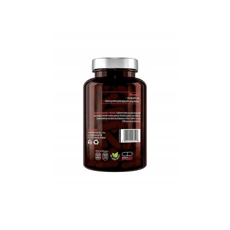 ESSENSEY GUARANA + KOFEINA 90cap MOCNY EXTRAKT POBUDZENIE SKUPIENIE MOC