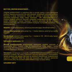 Best Fuel Creatine Monohydrate Monohydrat kreatyny 500g naturalny