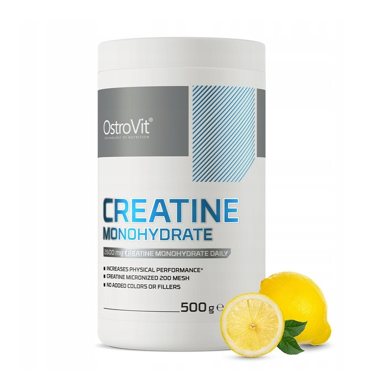OSTROVIT MONOHYDRAT KREATYNY CREATINE MONO 500g SIŁA MASA MOC POMPA LEMON