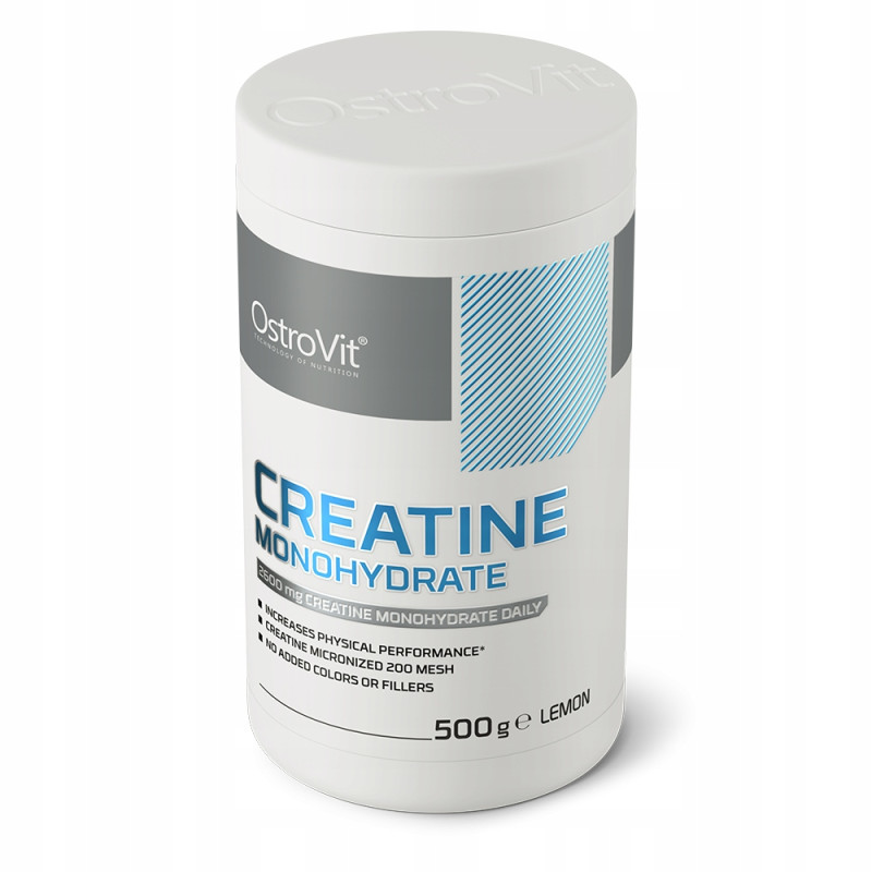 OSTROVIT MONOHYDRAT KREATYNY CREATINE MONO 500g SIŁA MASA MOC POMPA LEMON
