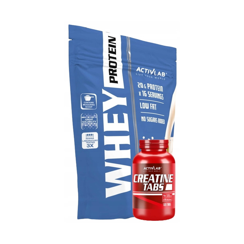 ACTIVLAB ZESTAW BIAŁKO KREATYNA MASA CREATINE WPC WHEY BCAA BANAN