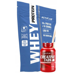 ACTIVLAB ZESTAW BIAŁKO KREATYNA MASA CREATINE WPC WHEY BCAA TRUSKAWKA