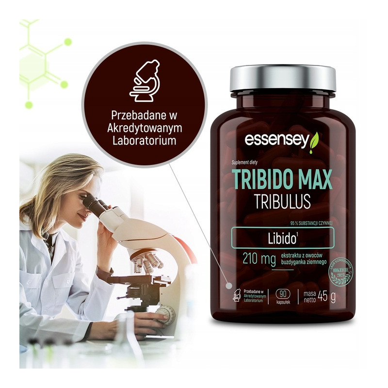 TRIBIDO MAX LIBIDO TESTOSTERON POTENCJA SEX TRIBULUS 95%