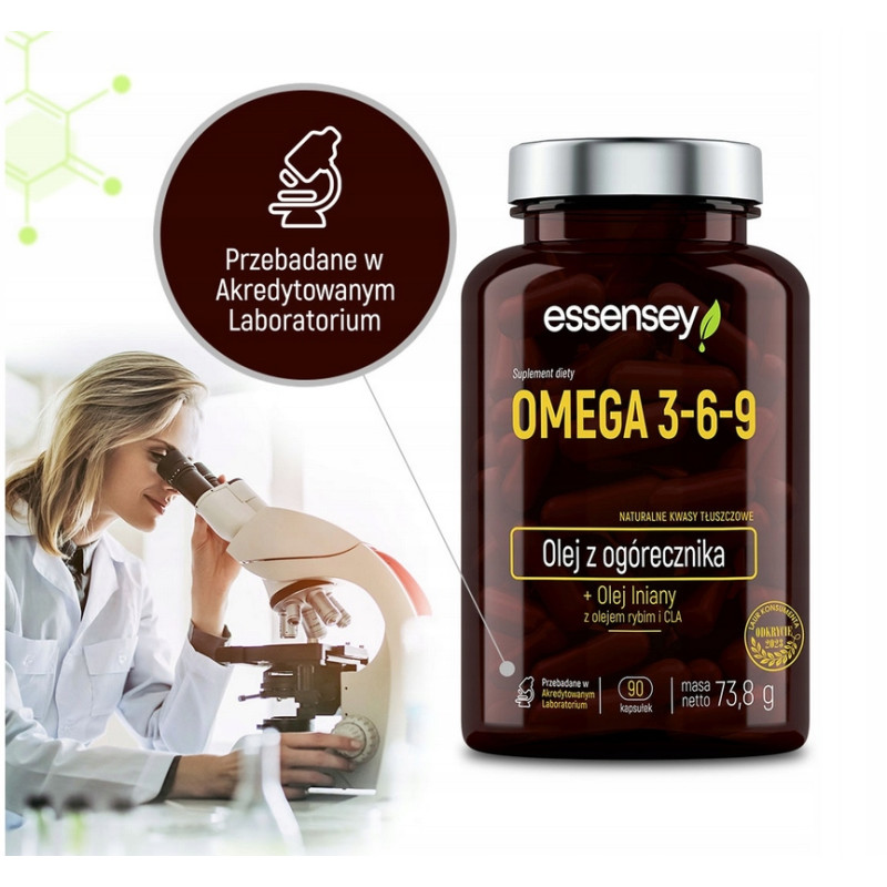 OMEGA 3-6-9 KWASY TŁUSZCZOWE DHA EPA ALA CLA GLA OLEJ LNIANY WITAMINY 90C OMEGA 3-6-9 KWASY TŁUSZCZOWE DHA EPA ALA CLA GLA OLEJ LNIANY WITAMINY 90C
