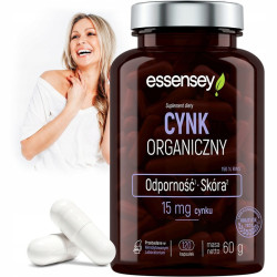 ESSENSEY CYNK ORGANICZNY 120caps TESTOSTERON ODPORNOŚĆ WŁOSY SKÓRA LIBIDO