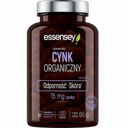 ESSENSEY CYNK ORGANICZNY 120caps TESTOSTERON ODPORNOŚĆ WŁOSY SKÓRA LIBIDO ESSENSEY CYNK ORGANICZNY 120caps TESTOSTERON ODPORNOŚĆ WŁOSY SKÓRA LIBIDO