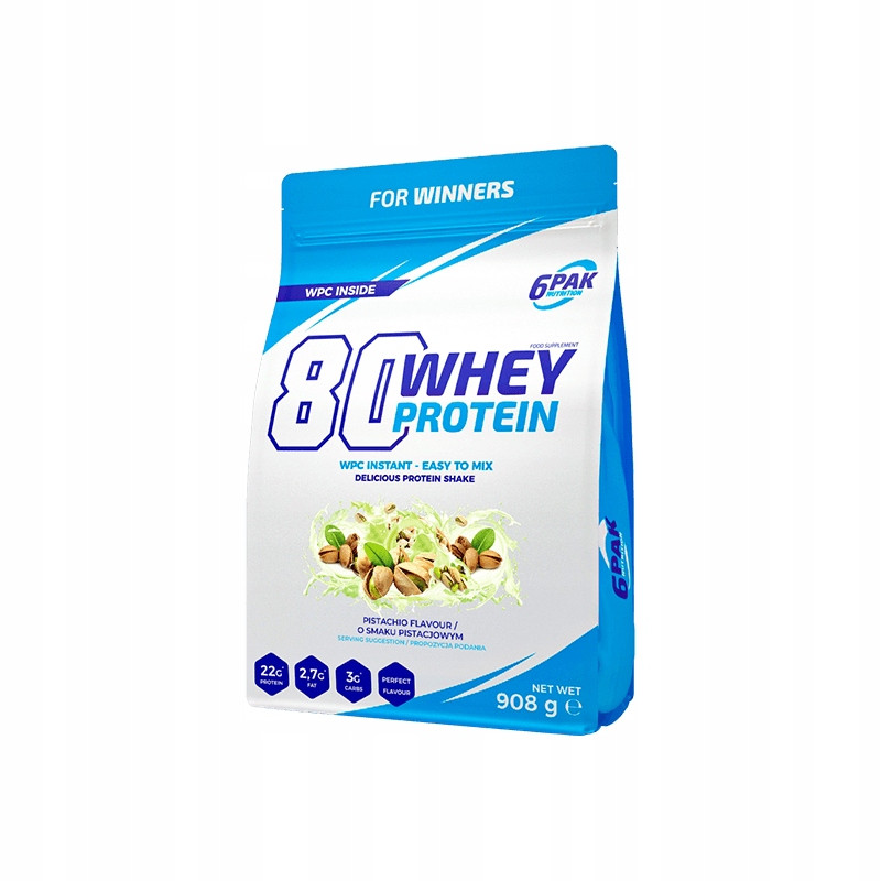 6PAK WHEY PROTREIN 908g BIAŁKO BCAA WITAMINY MINERAŁY - pistacja