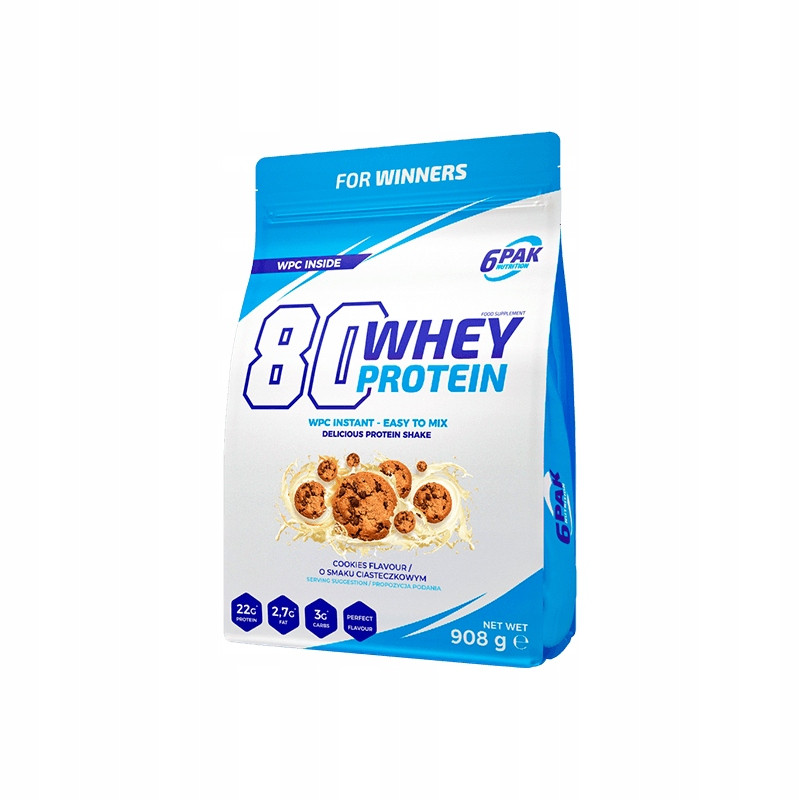 6PAK WHEY PROTREIN 908g BIAŁKO BCAA WITAMINY MINERAŁY - ciastko