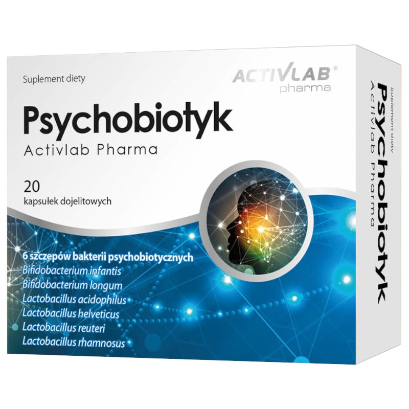 ACTIVLAB PSYCHOBIOTYK 20k PROBIOTYK DOPAMINANA SEROTONINA SZCZEPY BAKTERII ACTIVLAB PSYCHOBIOTYK 20k PROBIOTYK DOPAMINANA SEROTONINA SZCZEPY BAKTERII